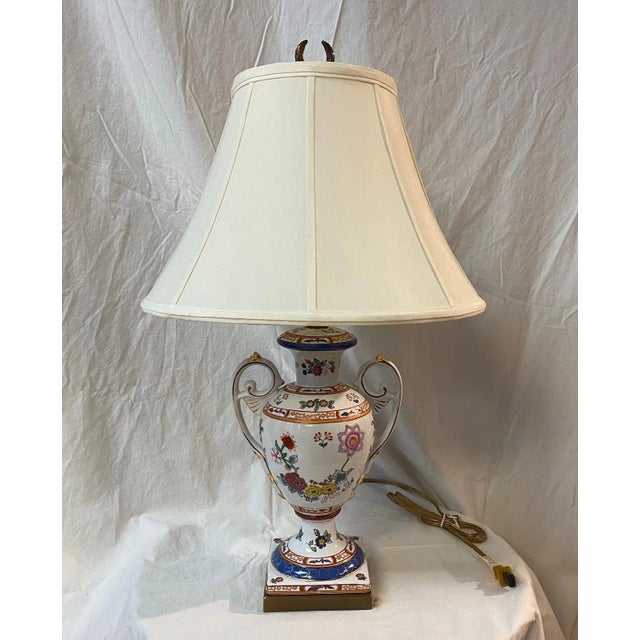 Remington Hand Painted Porcelain Table Lamp For Sale - Image 13 of 13