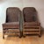 Wood Vintage Chocolate Brown Wicker Chairs, Set of 2 For Sale - Image 7 of 9