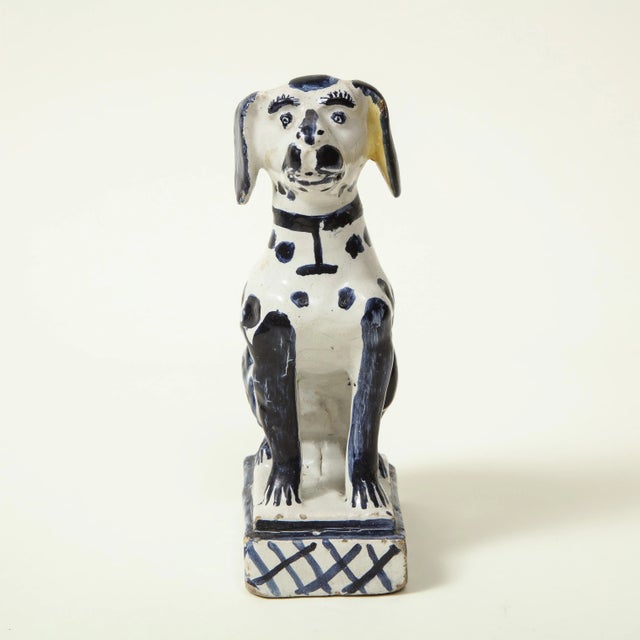 Mario Buatta Delft Figure of a Seated Dog For Sale - Image 4 of 13