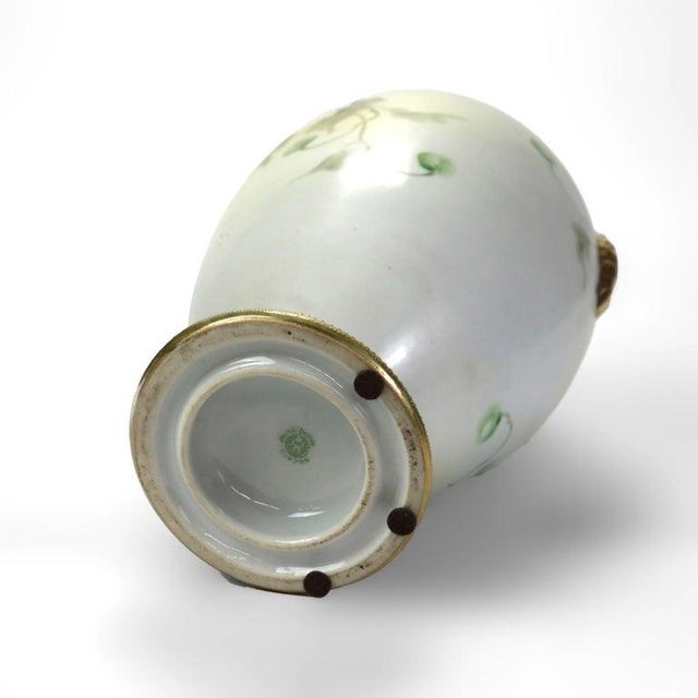 Antique Nippon Hand Painted Floral Porcelain Vase Signed C1920 For Sale - Image 11 of 11