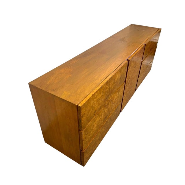 1970s Milo Baughman for Lane Mid-Century Modern Burl Wood Credenza For Sale - Image 9 of 11