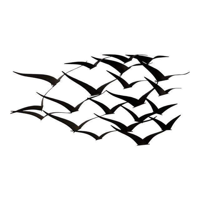 Vintage Metal Birds in Flight For Sale