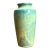 Vintage Blue and Yellow Glazed Ceramic Vase For Sale