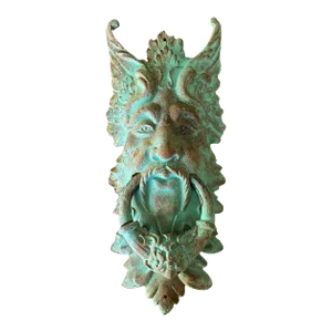 Early 20th Century Cast Iron 'Northern Wind' Door Knocker