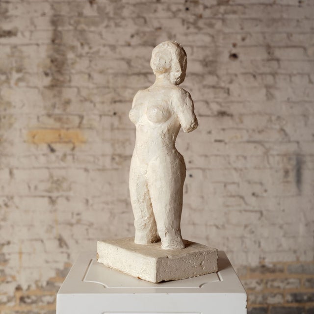 French Early 20th Century French Plaster Figure Statue For Sale - Image 3 of 3
