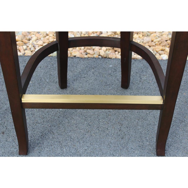 Lewis Mittman Mahogany Bar Stools—Set of 3 For Sale - Image 13 of 18