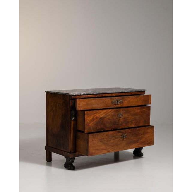 Antique French Empire Chest of Drawers With Marble Top, Circa 1820 For Sale - Image 15 of 15
