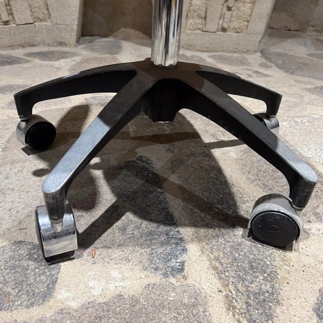 Metal 1960s Est Modern Leather Office Task Chair Grafton, Wi For Sale - Image 7 of 12