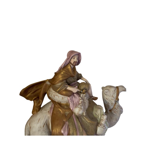 Ceramic Antique Royal Dux Bohemia Porcelain Sculpture Bedouin Arab on Camel Made in Czechoslovakia 1920s For Sale - Image 7 of 12