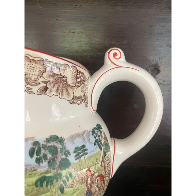 Traditional Early 20th Century Norwegian Egersund Fayence Ceramic Pitcher For Sale - Image 3 of 10