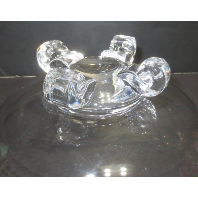 Heavy crystal bowl by Steuben 1940s Crystal Art Glass, scroll footed bowl, attributed. John Dreves 7.75” Diameter. Very...