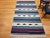 Rustic Vintage American Southwestern Kilim, Handwoven Wool, Stripe Pattern, Ivory & Green, 4’ X 8’ For Sale - Image 3 of 12