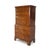 Walnut chest on chest with upper section of three short drawers over three long drawers above a lower section of three...