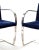 Metal Mies Van Der Rohe for Knoll Stainless Steel Brno Chairs Blue Velvet 1977, Pair For Sale - Image 7 of 13