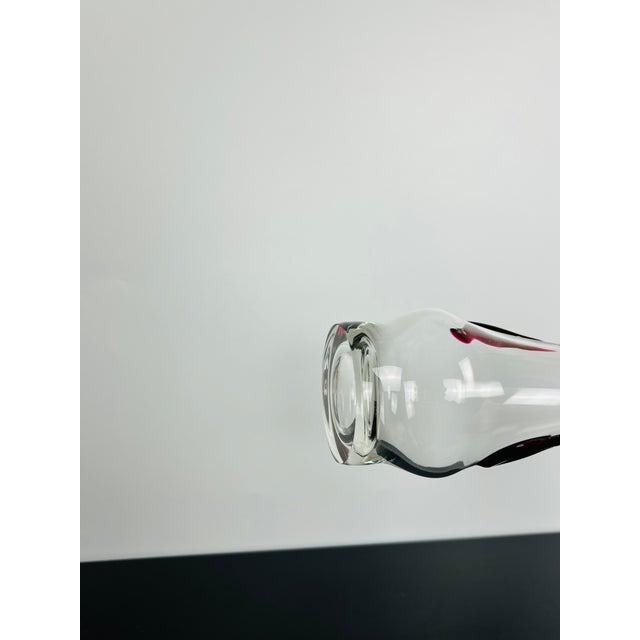 Mid-Century Art Glass Vase, Bowl, Ashtray and Basket by Jaroslav Taraba for Lednické Rovne, 1970s, Set of 4 For Sale - Image 11 of 12