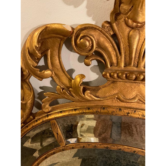 Queen Anne French Style Mirror By Mirror Fair For Sale - Image 9 of 12