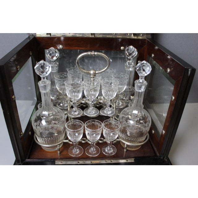 Napoleon III Liqueur Cellar with Grape Bunches, 1800s For Sale - Image 3 of 16