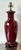 Burgundy Vintage Oxblood Glazed Ceramic Lamp For Sale - Image 8 of 12