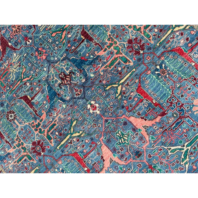 Late 20th Century Hand-Knotted Persian-Style Rug – Large Floral Medallion Design – 300x416 Cm For Sale - Image 13 of 18