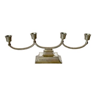 1930s Just Andersen Denmark Pewter Candelabra For Sale