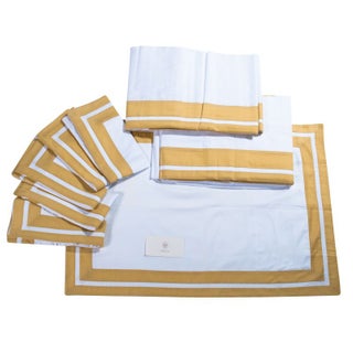 Stunning Set of Frette King Size Linens - NEW For Sale