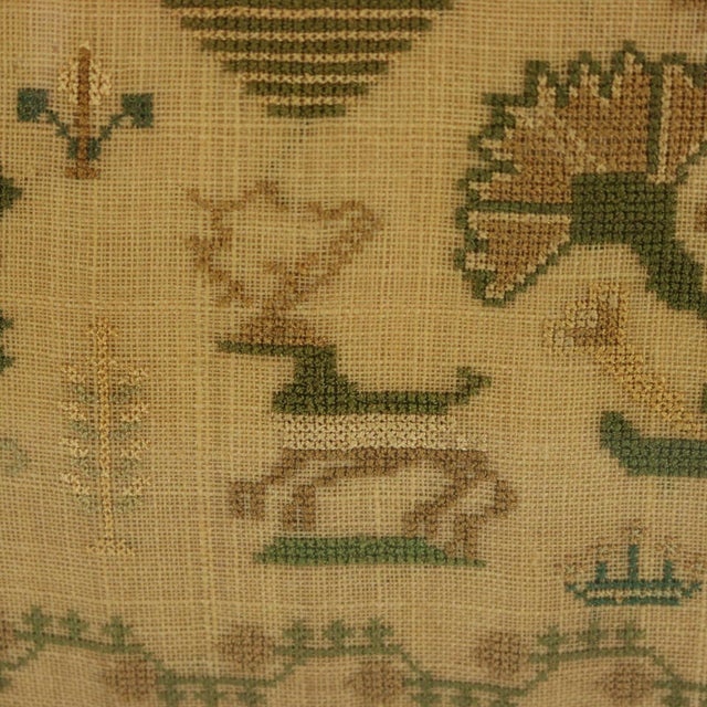 Green Antique Sampler, 1849, by Jane Joslin For Sale - Image 8 of 13