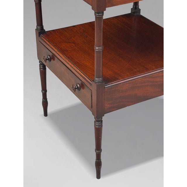 Brown 19th Century George III Mahogany Whatnot Music Stand, 1810 For Sale - Image 8 of 13