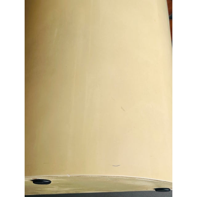 Vintage Springer Style Postmodern Cream Lacquer Dining Table With Two 18" Leaves For Sale - Image 11 of 13
