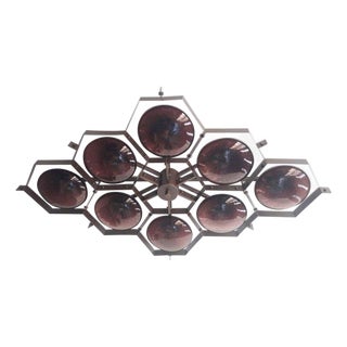 21st Century Beehive Bronze Amethyst Bubbles Murano Flush Mount by Fabio LTD For Sale