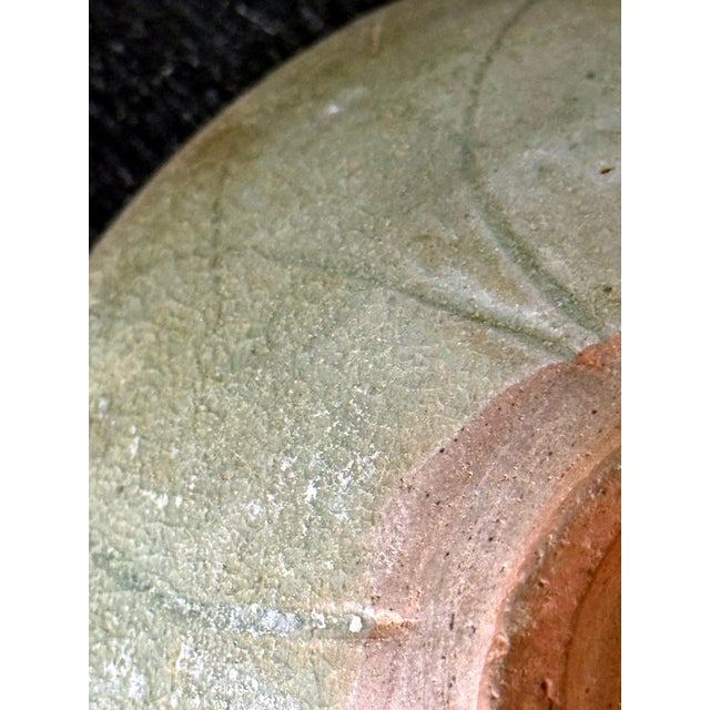 15th Century & Earlier Celadon Ceramic Lotus Bowl Korean Goryeo Dynasty with Tomobako For Sale - Image 5 of 15