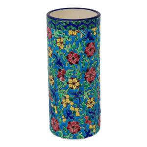 Longwy Enameled Ceramic Vase, France, Early 20th Century