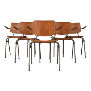 315 Stacking Chairs by Kho Liang Le for Car Catwijk, Set of 6 For Sale