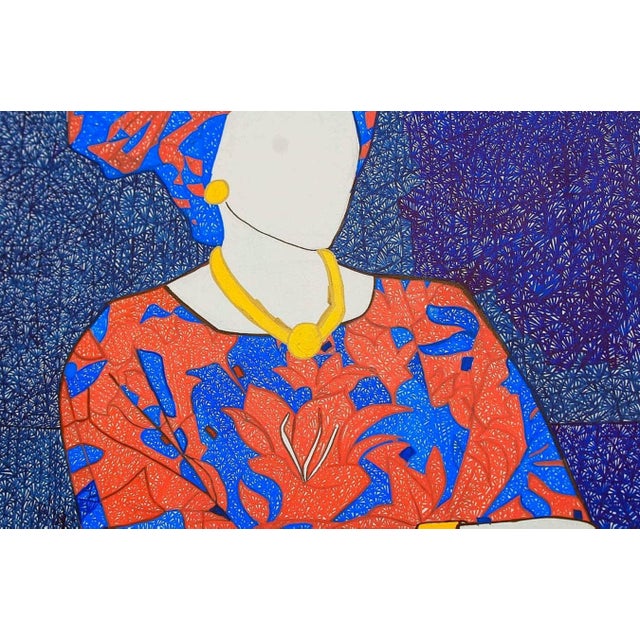 Chambers of Her Sorrows, Figurative Abstract, Janet Adegoke (2021) Acrylic on Canvas For Sale - Image 4 of 9