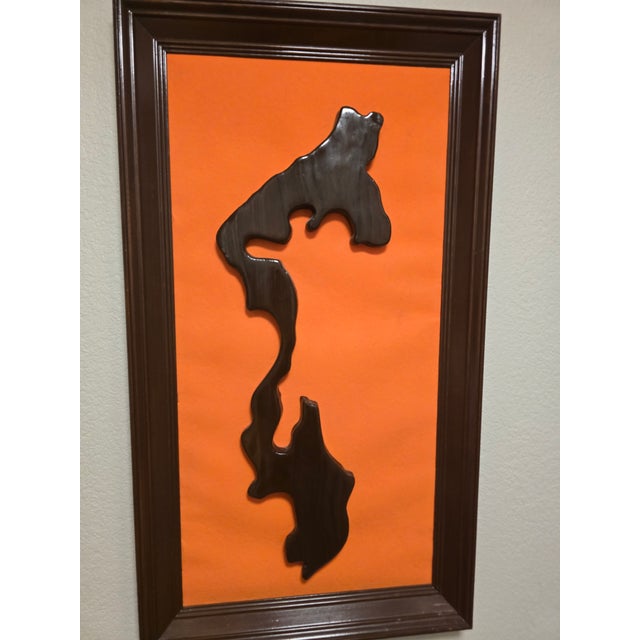 Whidbey Island Washington Handmade wall art made in 1979 This is a framed wood carving to depict "Whimbey Isalnd...