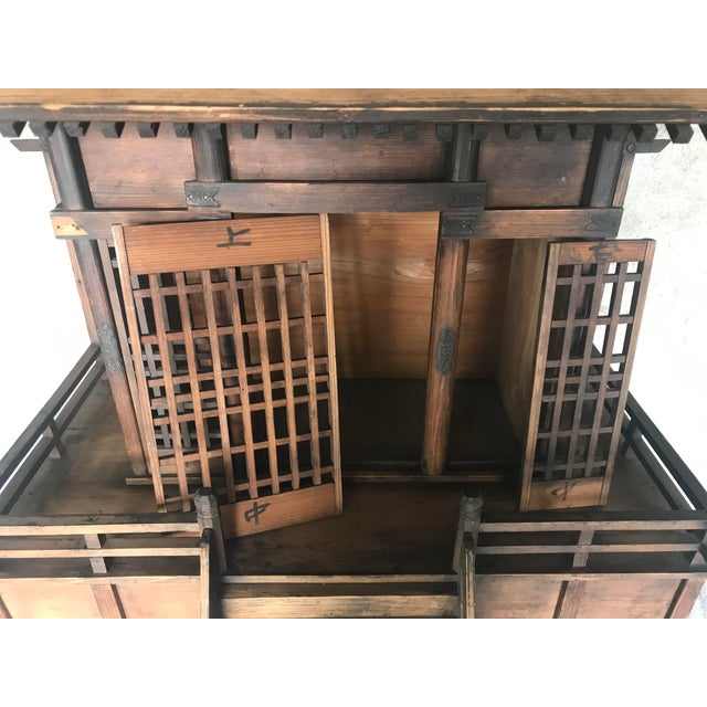 Brown Vintage Showa Era Japanese Kamidana Shinto Shrine For Sale - Image 8 of 18