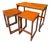 Mid Century Modern Teak Triform Nesting Table Set For Sale