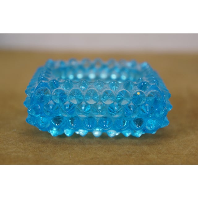 Vintage 4pc Blue Art Glass Decanter Pitcher Vase Votive Holder Mary Gregory For Sale - Image 16 of 18