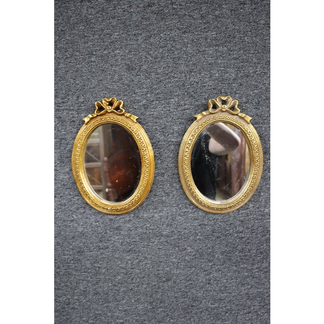 Italian Italian Syroco Gilt Mirrored Sconces, Pair For Sale - Image 3 of 8