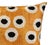 Contemporary Orange Orbs Silk Velvet Ikat Throw Pillow Cover, 20 X 20 For Sale - Image 3 of 5