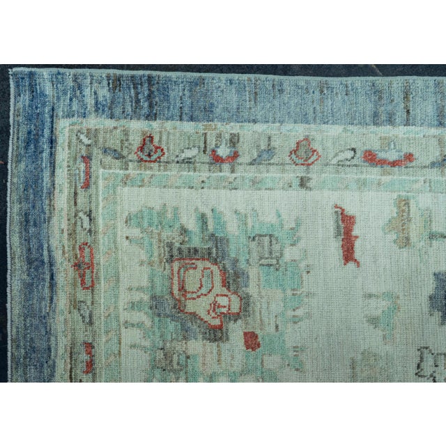 Early 21st Century Turkish Oushak Old Wool Rug 10'4" x 14'2" #30138 For Sale - Image 5 of 8