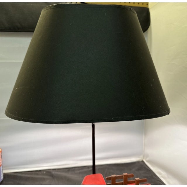 1990s Pottery Barn Red Vintage Ford Style Pick Up Truck Metal Table Lamp Discontinued For Sale - Image 13 of 13