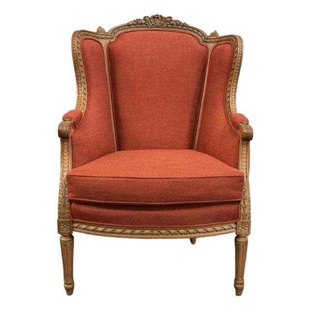 Vintage Louis XV Style Bergere For Sale