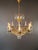 Antique Italian Chandelier in Belle Époque Style Art Nouveau Brass For Sale - Image 10 of 10