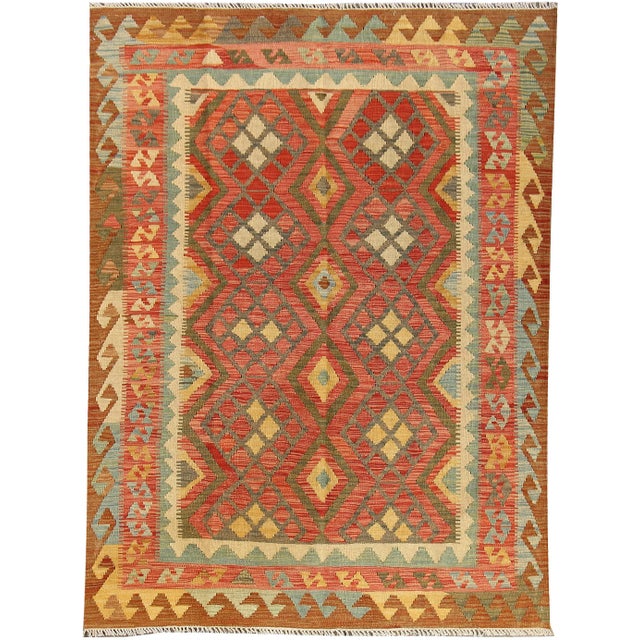 Textile Modern Kilim Rug, 5' X 6'6" For Sale - Image 7 of 7