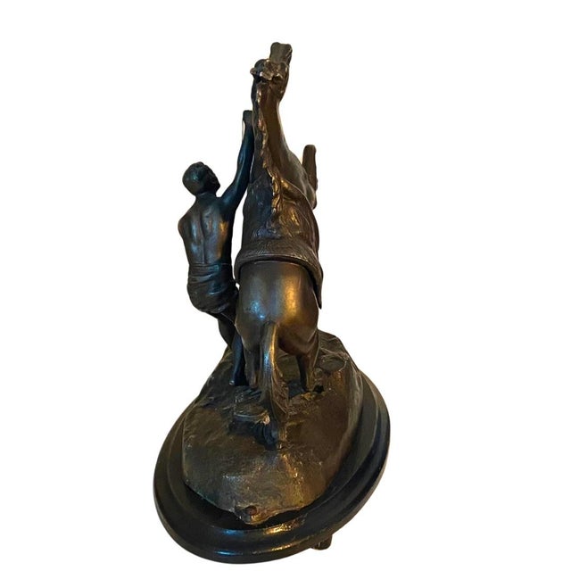 Early 20th Century Antique Bronze Cast Marly Horse Sculpture For Sale - Image 5 of 8