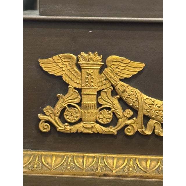 French Restoration Athena (Minerva) Patinated & Fire-Gilt Bronze Mantel Clock by Louis Alfred Baveux For Sale - Image 15 of 16