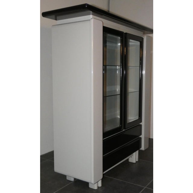 Two-Tone Lacquered Wood Bar Cabinet, Italy, 1980s For Sale - Image 11 of 14