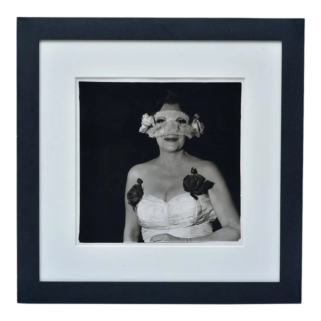 Diane Arbus Original Photograph, Lady at a Masked Ball, 1972 For Sale