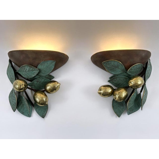 Mid-Century Brass Lemon Sconces by Hans Möller, 1970s, Set of 2 For Sale - Image 4 of 18