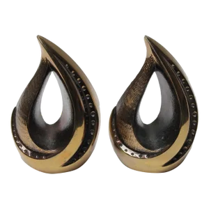 Pair of Ben Seibel for Jenfredware Brass "Flame" Bookends